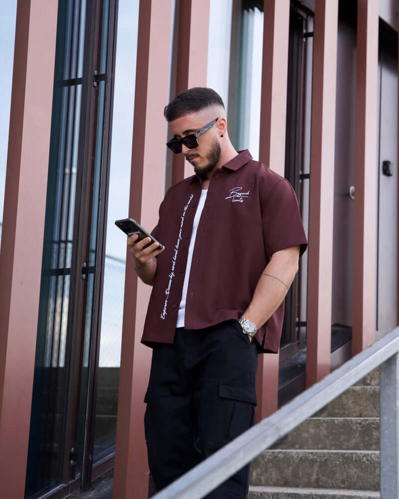 Overshirt ''Beyond limits'' Brown